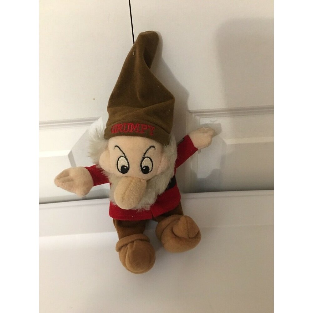 Vtg Disney World Snow White Dwarfs Mini Grumpy Plush Bean Bag‎ Toy